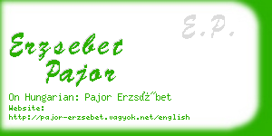 erzsebet pajor business card